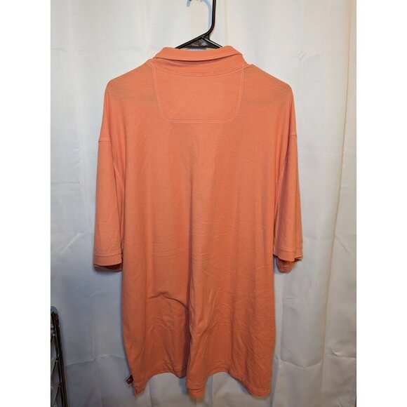 Tommy Bahama Men’s 2XB Short Sleeve Polo Shirt Orange Pima Cotton Blend (993) - Picture 7 of 16